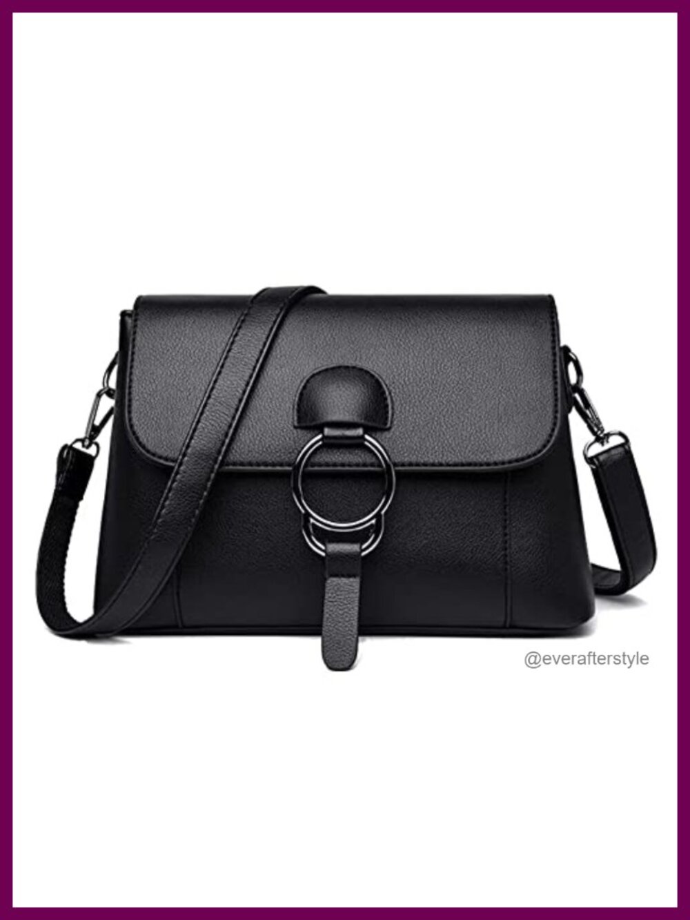 Vegan Leather Crossbody Hobo Bag Multi-Pocket Tote Purse